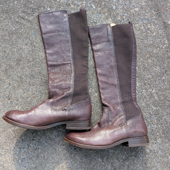 Frye Women's Dark Brown Tall Leather Boots - Picture 5 of 7